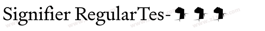 Signifier RegularTes字体转换